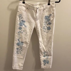 Floral Embroidered Jeans
